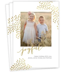 Elegant Joyful Flat Holiday Photo Card