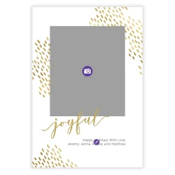 Elegant Joyful Flat Holiday Photo Card