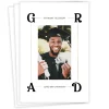 Elegant Letter Corners Flat Graduation Announcement