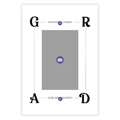 Elegant Letter Corners Flat Graduation Announcement