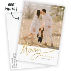 Elegant Merry Flat Christmas Photo Card