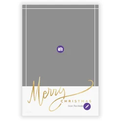 Elegant Merry Flat Christmas Photo Card