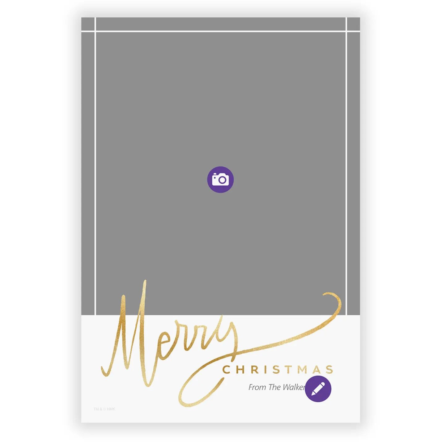 Elegant Merry Flat Christmas Photo Card