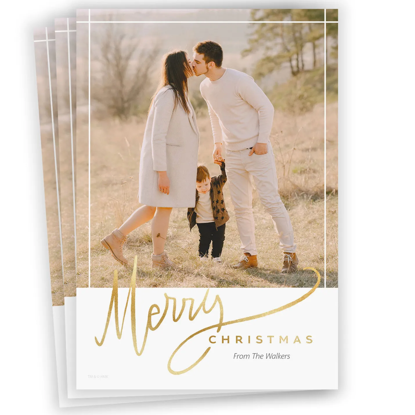Elegant Merry Flat Christmas Photo Card
