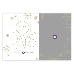 Elegant Sparkle and Snow Flat Holiday Photo Card
