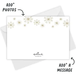 Elegant Sparkle and Snow Flat Holiday Photo Card