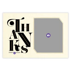 Elegant Vintage Thanks Flat Graduation Thank You Card