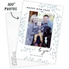 Elegant White and Blue Flat New Year Photo Card