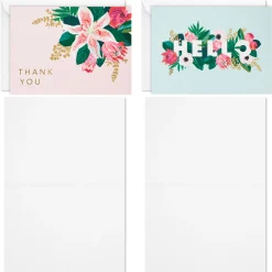 Elevated Florals Assorted Blank Notes in Designed Box, Pack of 24