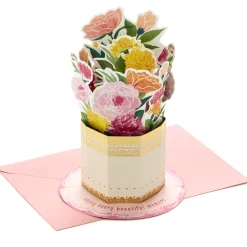 Enjoy Every Beautiful Moment Flower Vase 3D Pop-Up Card