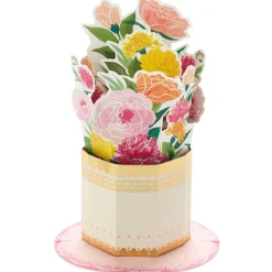Enjoy Every Beautiful Moment Flower Vase 3D Pop-Up Card