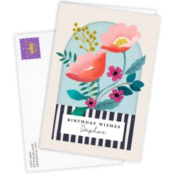 Enjoy Every Moment Floral Custom Birthday Card