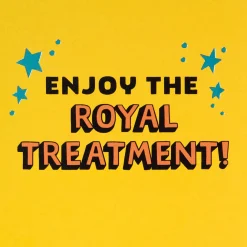 Enjoy the Royal Treatment 5th Birthday Card With Crown and Stickers