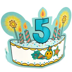 Enjoy the Royal Treatment 5th Birthday Card With Crown and Stickers