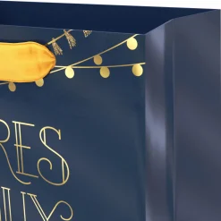 6.5" Eres Muy Especial Gold on Navy Small Gift Bag