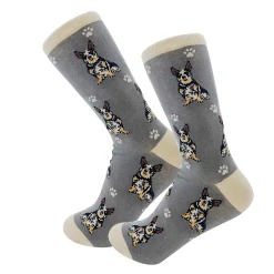 E&S Pets Australian Cattle Dog Novelty Crew Socks