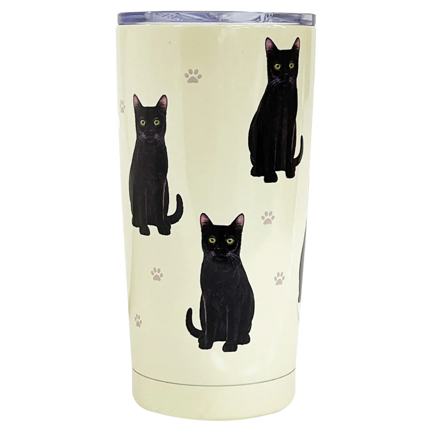 E&S Pets Black Cat Stainless Steel Tumbler, 20 oz.
