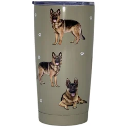 E&S Pets German Shepherd Stainless Steel Tumbler, 20 oz.