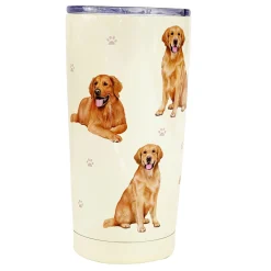 E&S Pets Golden Retriever Stainless Steel Tumbler, 20 oz.