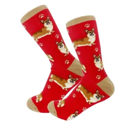E&S Pets Medium Dog Breed Novelty Unisex Crew Socks