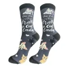 E&S Pets One Cat Away Novelty Crew Socks