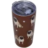 E&S Pets Pug Stainless Steel Tumbler, 20 oz.
