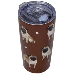 E&S Pets Pug Stainless Steel Tumbler, 20 oz.