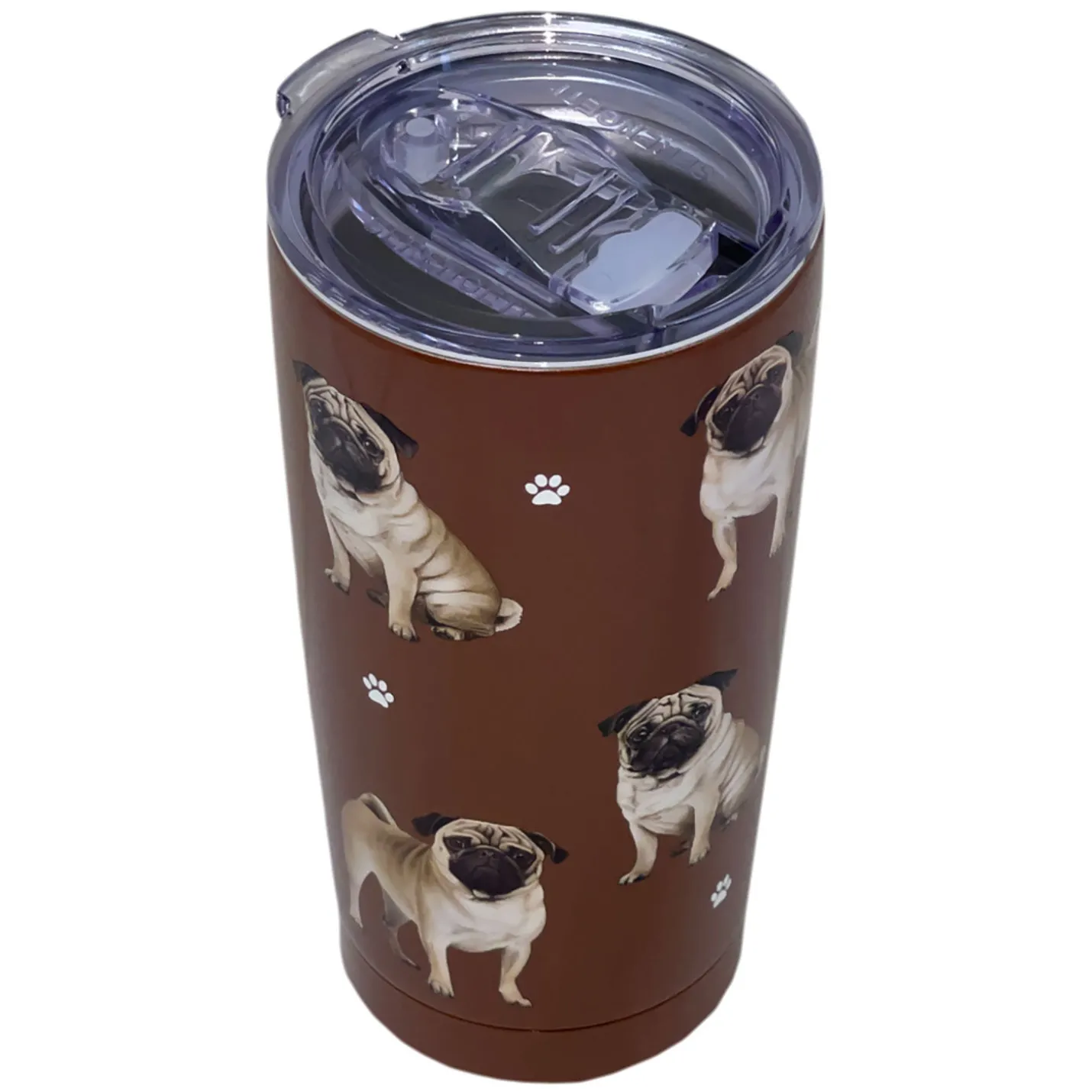E&S Pets Pug Stainless Steel Tumbler, 20 oz.