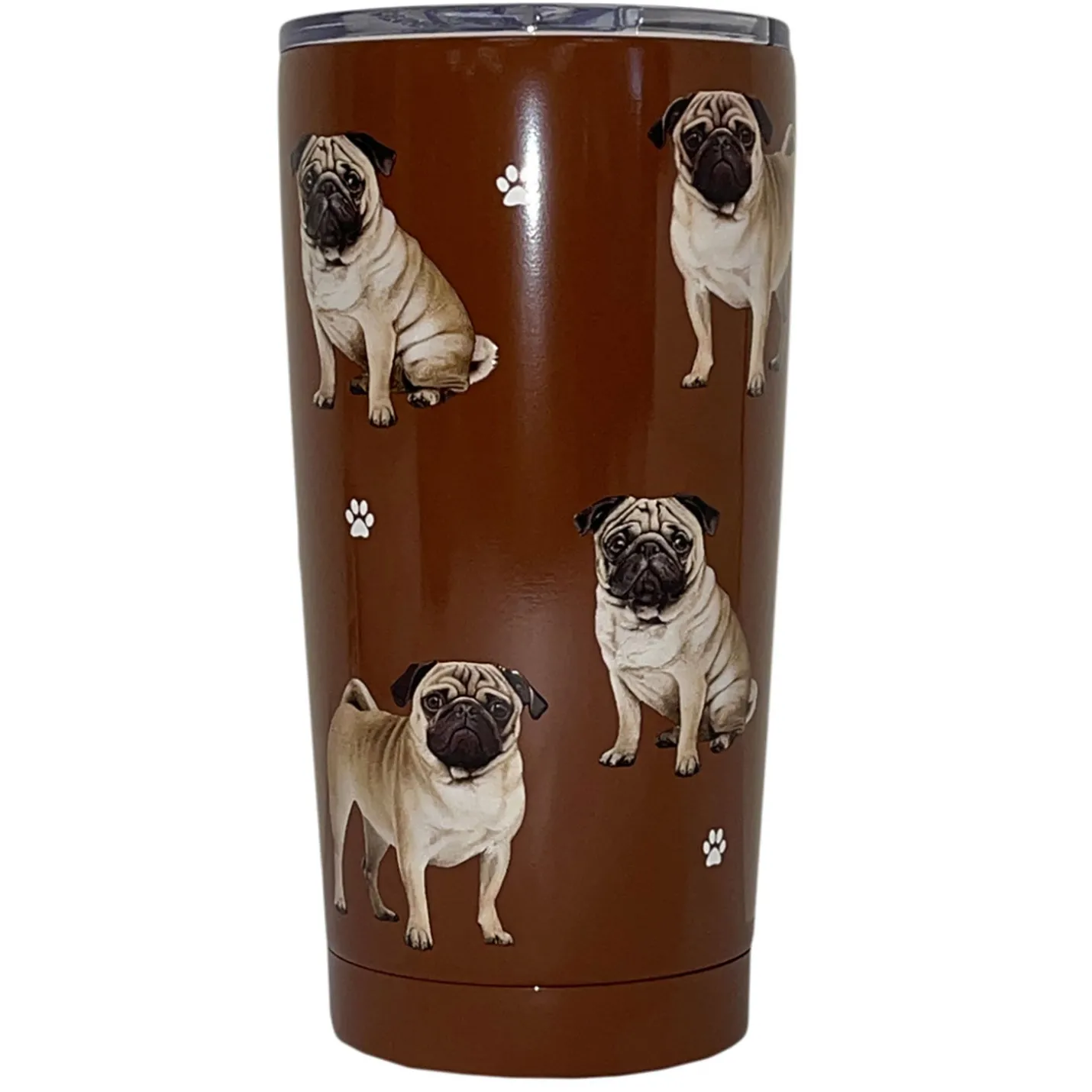 E&S Pets Pug Stainless Steel Tumbler, 20 oz.