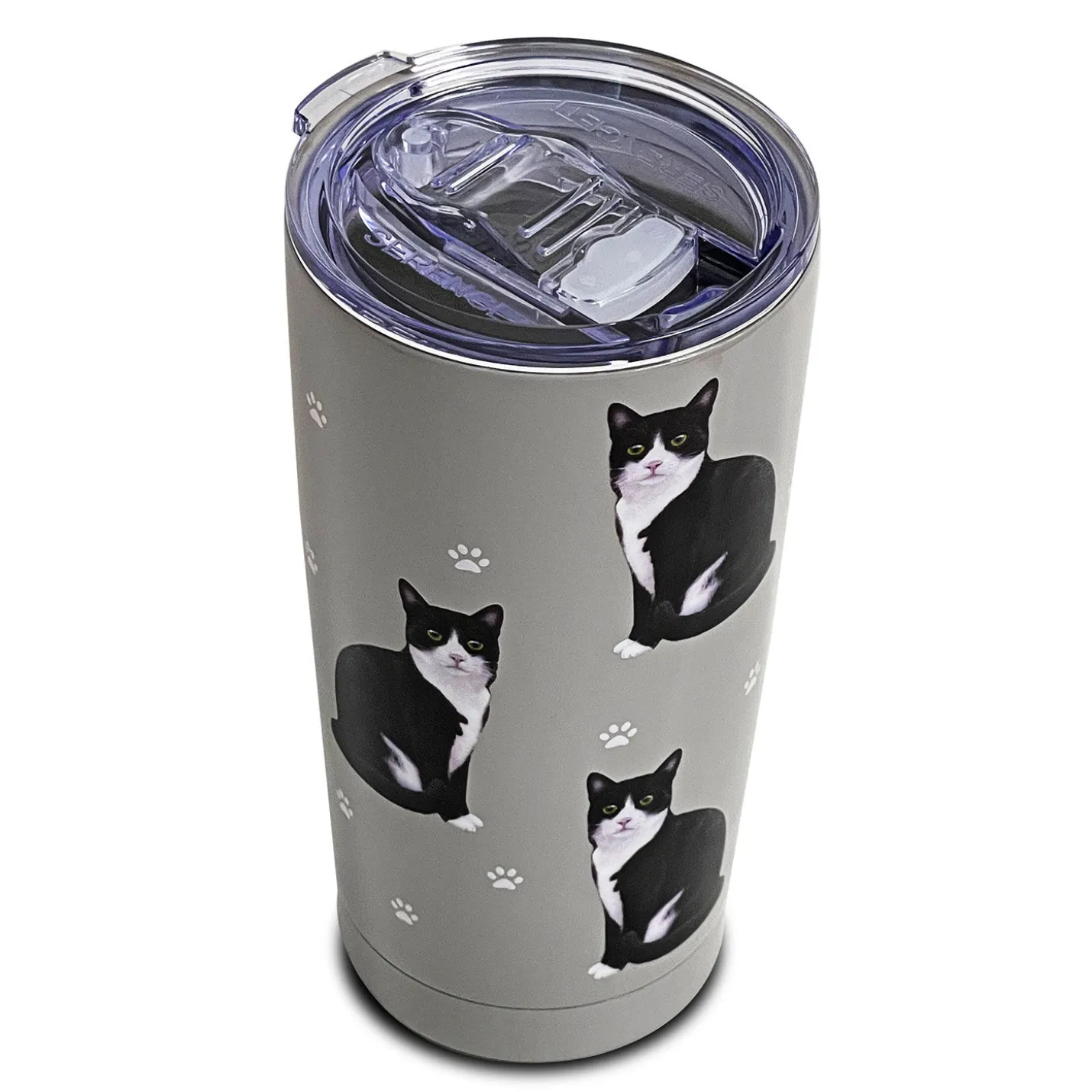 E&S Pets Tuxedo Cat Stainless Steel Tumbler, 20 oz.