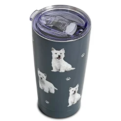 E&S Pets West Highland White Terrier Stainless Steel Tumbler, 20 oz.
