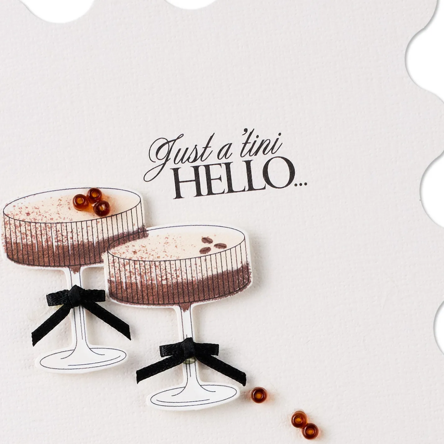 Espresso Martini Blank Thinking of You Card