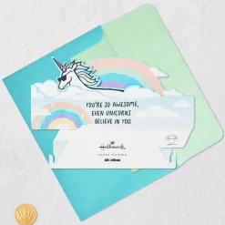 Even Unicorns Believe in You Funny Pop-Up Card
