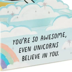 Even Unicorns Believe in You Funny Pop-Up Card