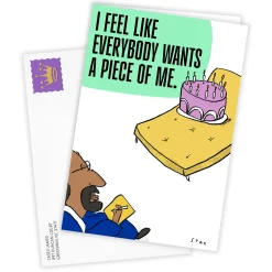 Everybody Wants a Piece Funny Custom Birthday Card