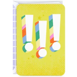 Exclamation Points and Stars Blank Card