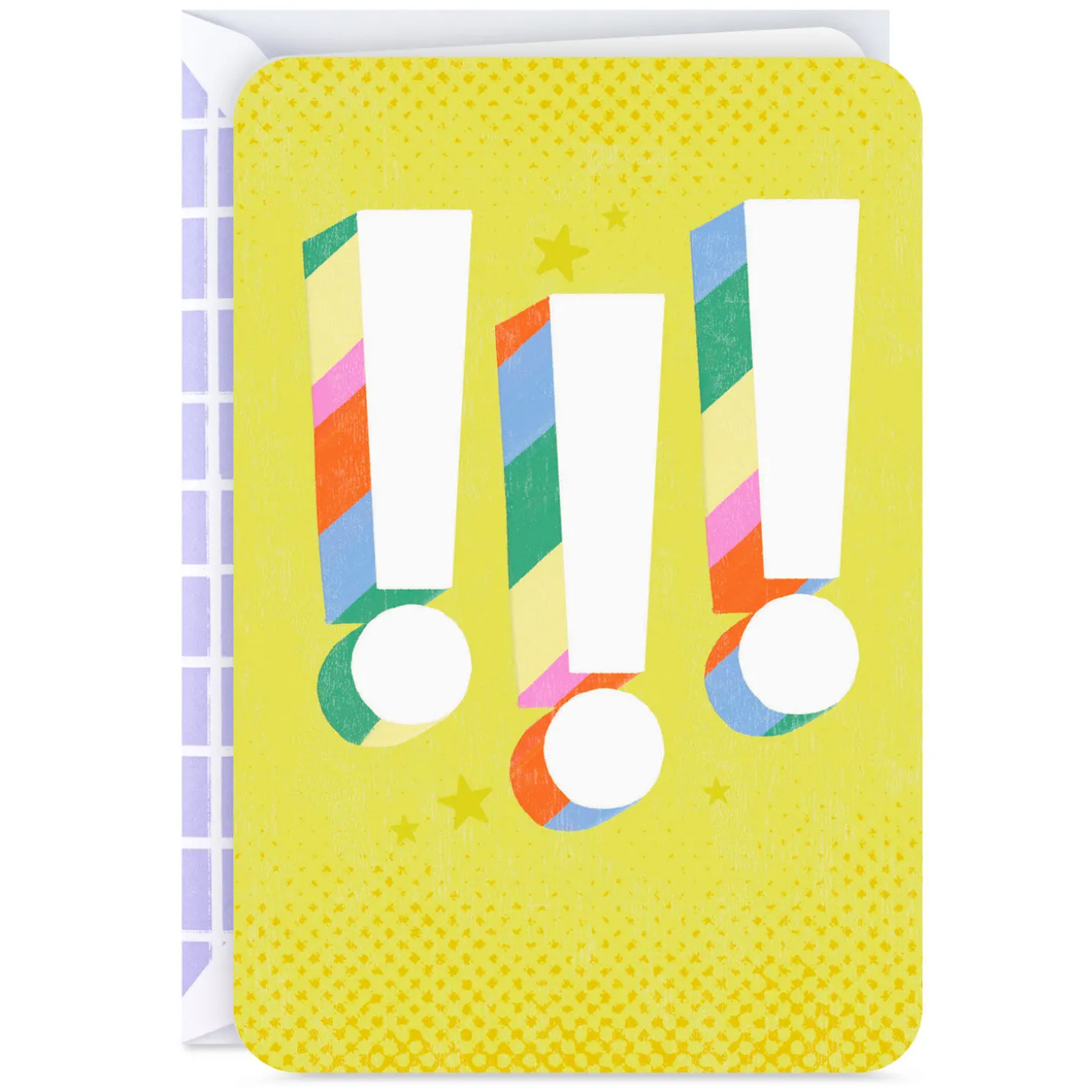 Exclamation Points and Stars Blank Card