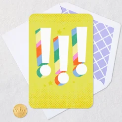 Exclamation Points and Stars Blank Card