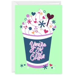 Extra Fancy Coffee Custom Birthday Card