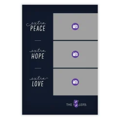 Extra Peace, Hope, Love Flat Holiday Photo Card