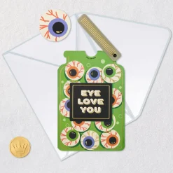 Eye Love You Paper Craft Halloween Card With Mini Card