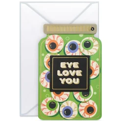 Eye Love You Paper Craft Halloween Card With Mini Card