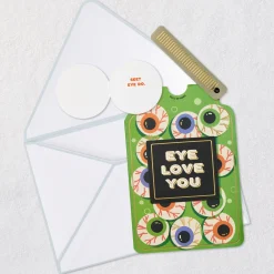 Eye Love You Paper Craft Halloween Card With Mini Card