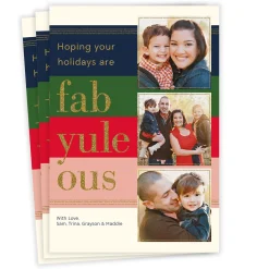 Fabulous Yule Flat Christmas Photo Card