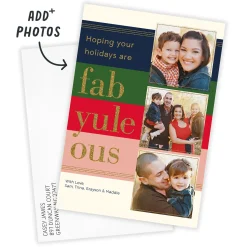 Fabulous Yule Flat Christmas Photo Card