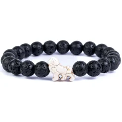 Fahlo Lava Stone Lion Excursion Bracelet
