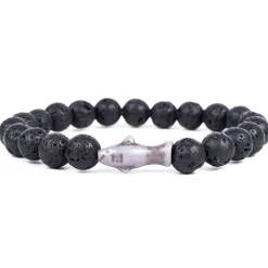 Fahlo Lava Stone Shark Voyage Bracelet
