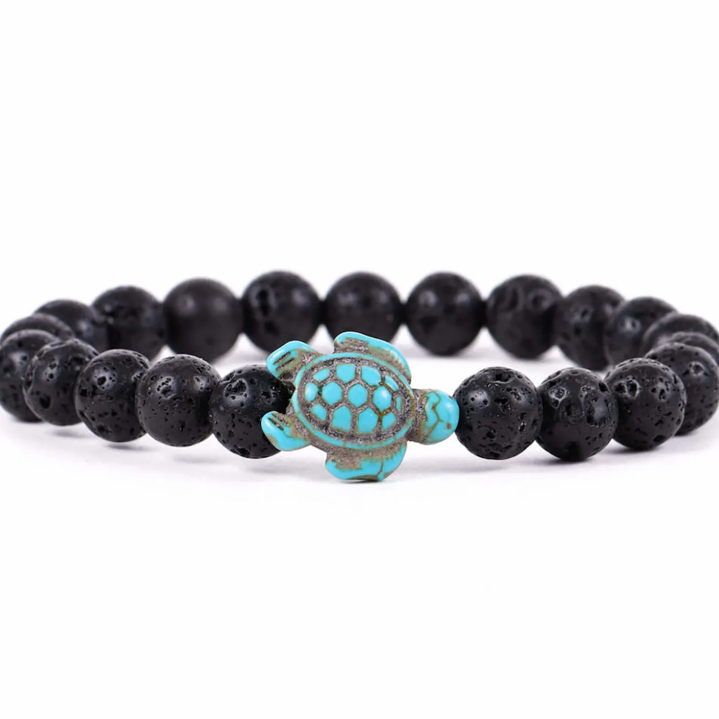 Fahlo Lava Stone Turtle Journey Bracelet