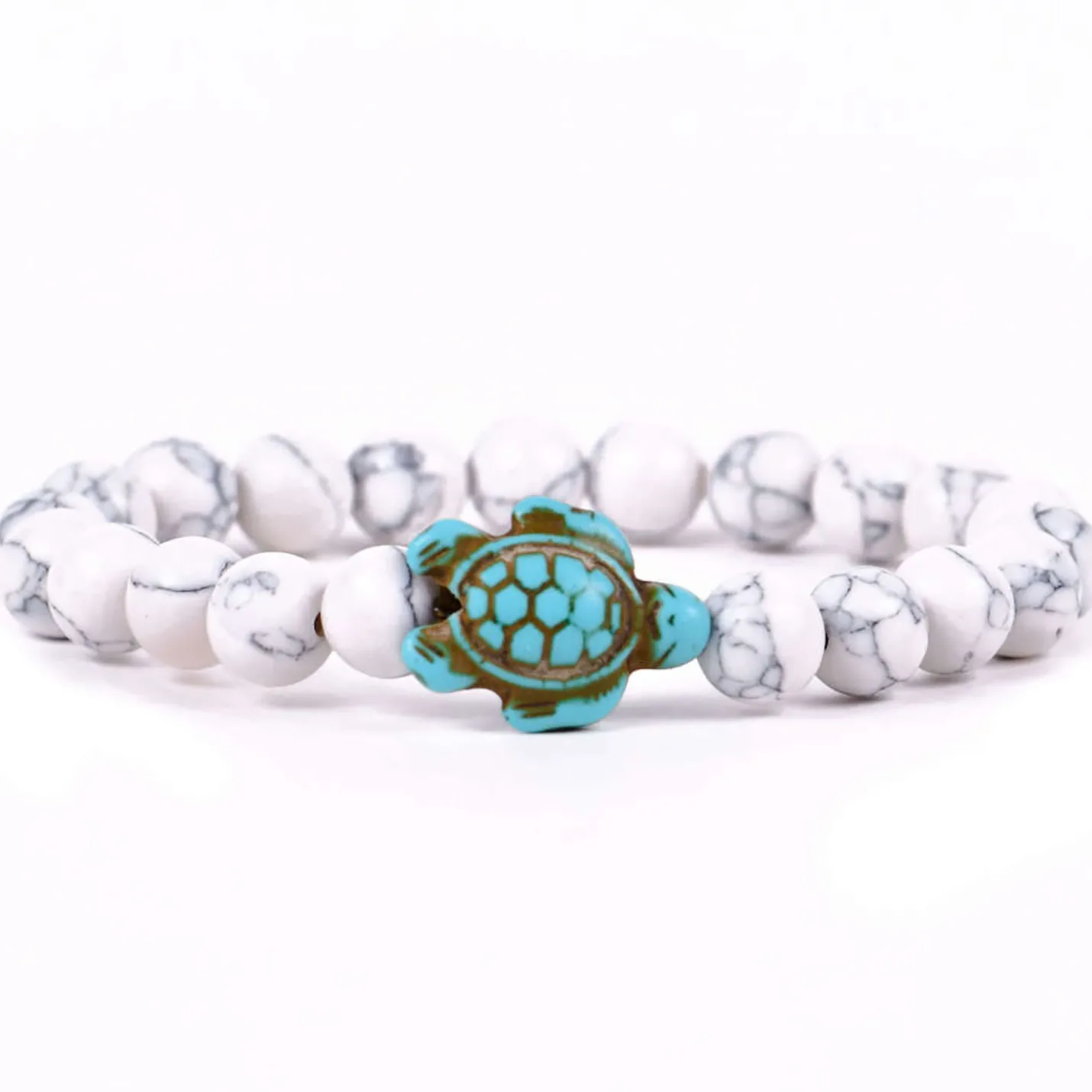 Fahlo White Howlite Conservancy Edition Sea Turtle Journey Bracelet