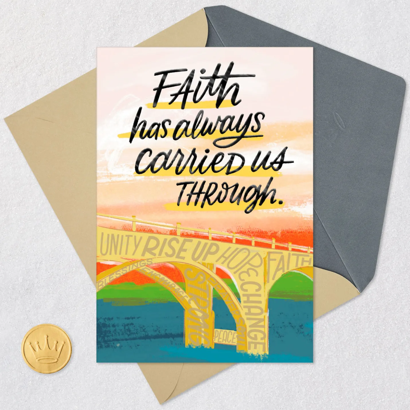 Faith Carries Us Through Religious Thinking of You Card